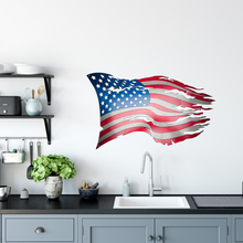 Load image into Gallery viewer, Old Glory Steel Distressed Tattered Battle Flag