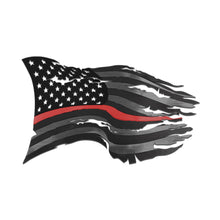 Load image into Gallery viewer, Thin Red Line Steel Distressed Tattered Battle Flag
