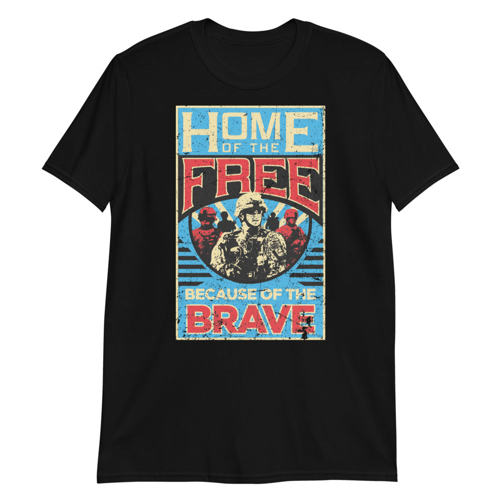 Blue Home Of The Free Because Of The Brave Vintage